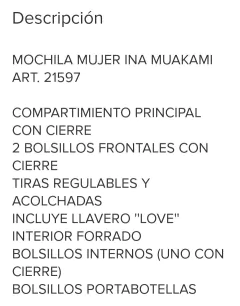 Mochila de Mujer - Casa Timi
