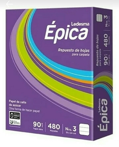 Repuesto Epica N° 3 ,Ledesma 480 hojas