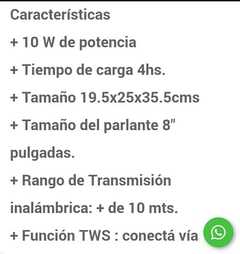 Parlante Bluetooth de 8" con micrófono ,cancun - tienda online