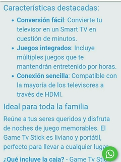 Game TV stick + convertidor de TV a smart tv - tienda online