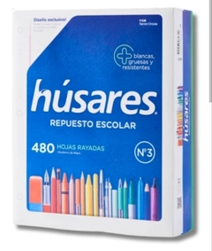 Repuesto Escolar N°3 Húsares de 480 hojas