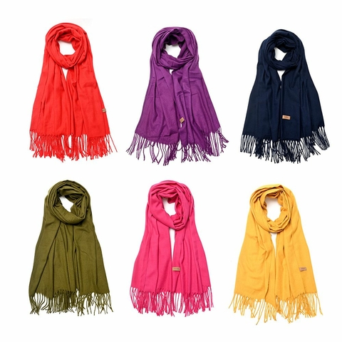 BUFANDA LISA CON FLECOS 38786