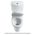 PIAZZA - INODORO LARGO + DEPOSITO DESCARGA DOBLE + ASIENTO B0400 - SKU - 38235 - comprar online