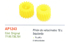 Piñon de velocimetro 18 z. Izquierdo Traffic 5 Velocidades. AP1243