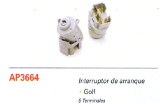 Interruptor de arranque Golf 5 Terminales. AP3664