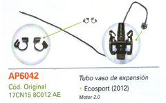 Tubo vaso de expansion Ecosport (2012) motor 2.0. AP6042