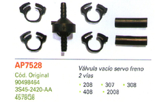 Valvula vacio servo freno 2 vias 208, 307, 308, 408, 2008. AP7528