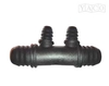 Te plastica 4 vias, 2 vias de 30mm y 2 vias de 19mm con angulo de 85 grados art. 1022.10