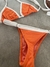 Biquíni fita bicolor Laranja|Off - Juliana Dias Intimates 