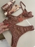 Conjunto GUCCI marrom canela