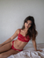 Trio Lingerie Vermelha Ninna - comprar online