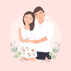 Ilustración de pareja - comprar online