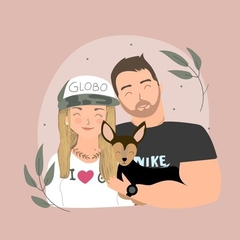 Ilustración de pareja - tienda online