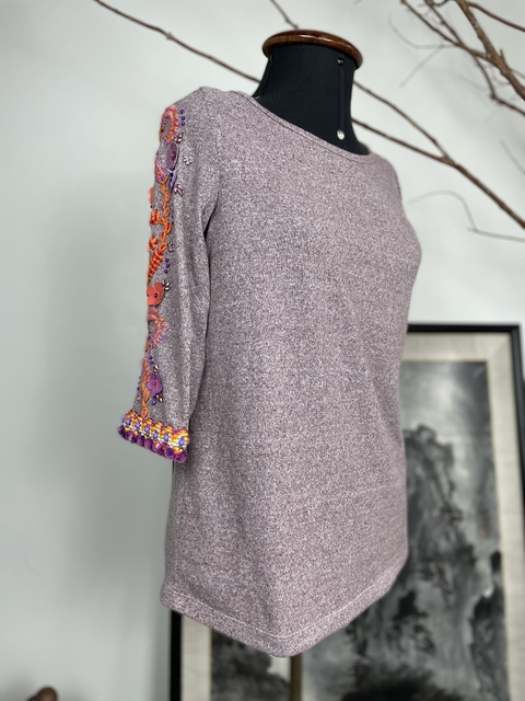 Blusa Artesan Bordô