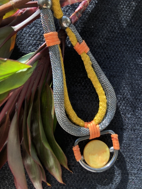 Colar Orange Bird of Paradise