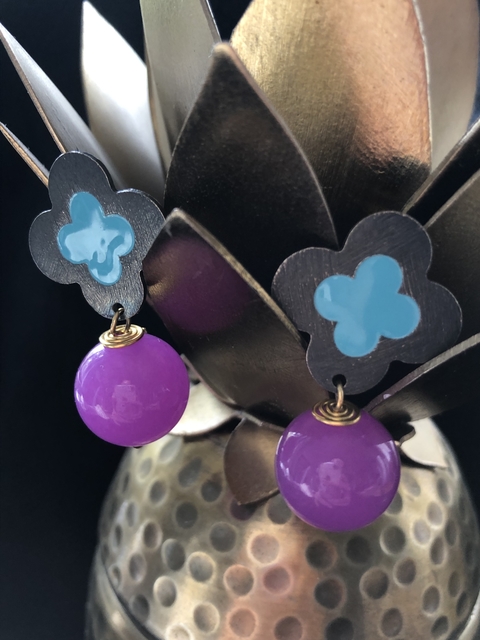 Brinco Murano Lilac