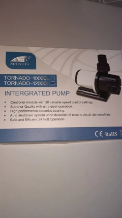 Bomba Tornado 6000 l/H con controlador y fuente 24V 70W