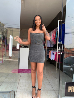 Vestido Diana Lurex Preto - comprar online