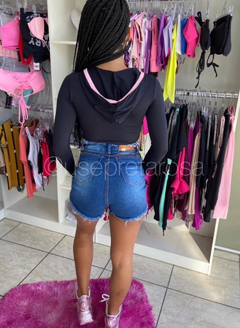 Shorts Jeans Bia Maryland - Preta Rosa Modas