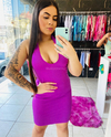 Vestido Frente Unica Camelado Fucsia - comprar online
