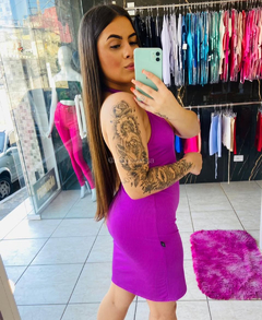 Vestido Frente Unica Camelado Fucsia na internet