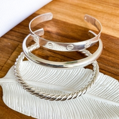 Bracelete Fio Torcido banhado a prata - loja online