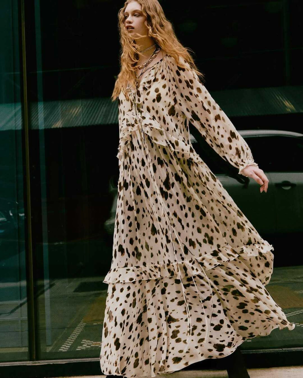 VESTIDO LONGO ANIMAL PRINT