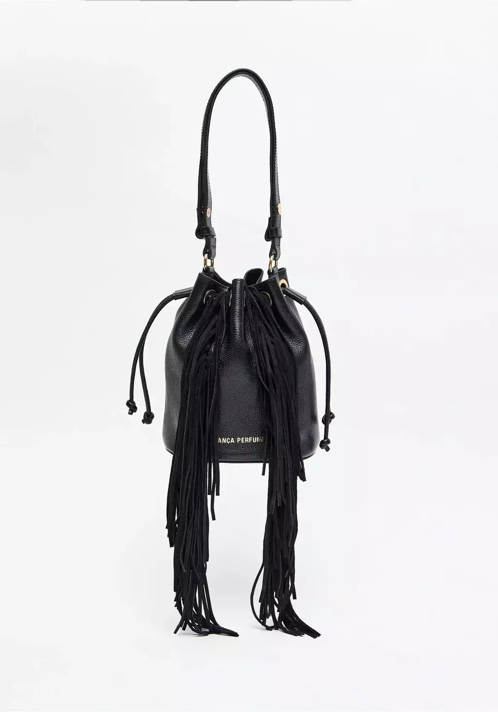 BOLSA BUCKET FRANJA COURO LP