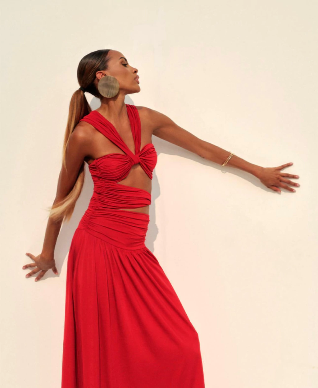 VESTIDO VERMELHO AMARANTE TORÇÃO