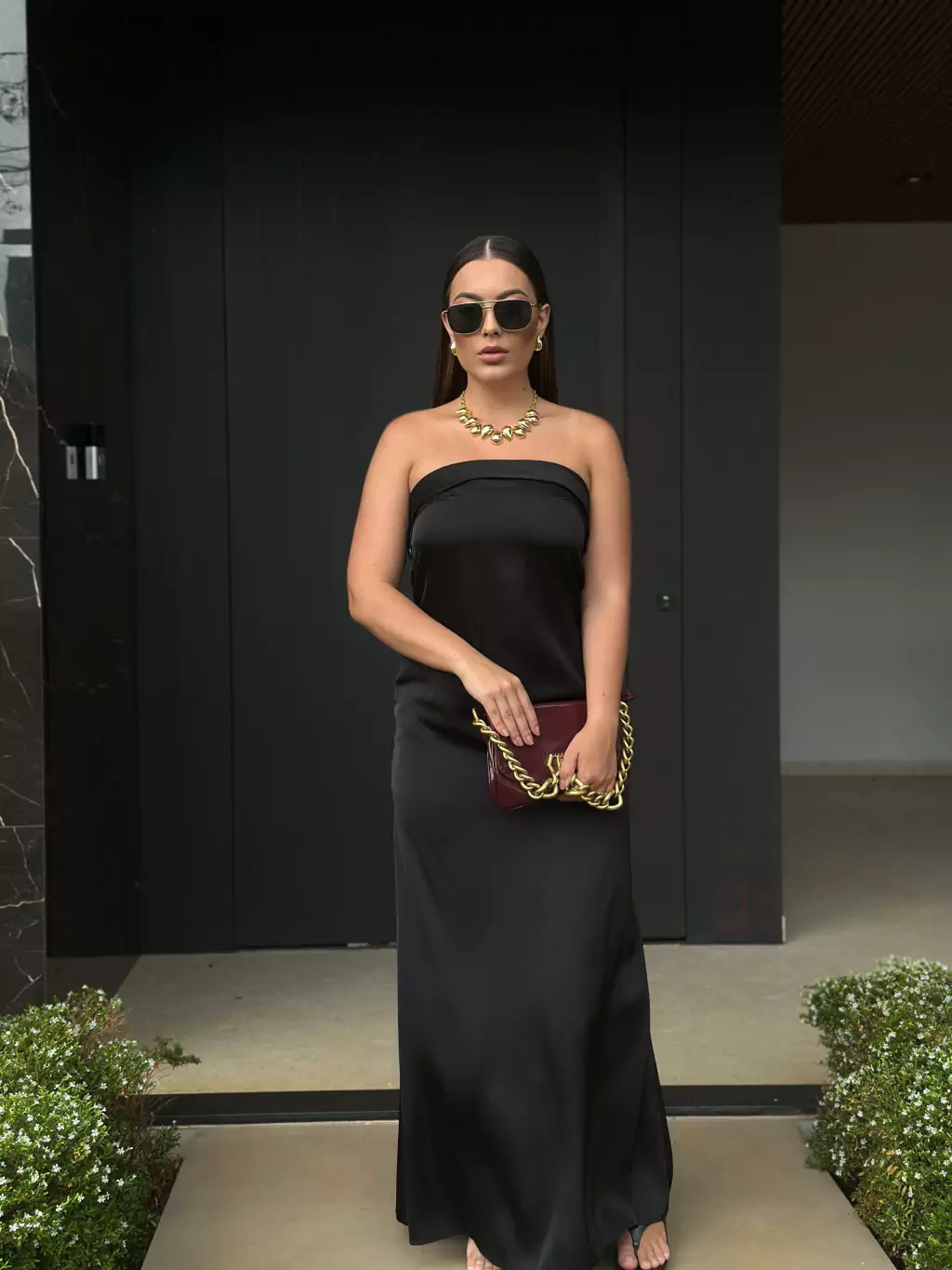 VESTIDO TOMARA QUE CAIA CETIM