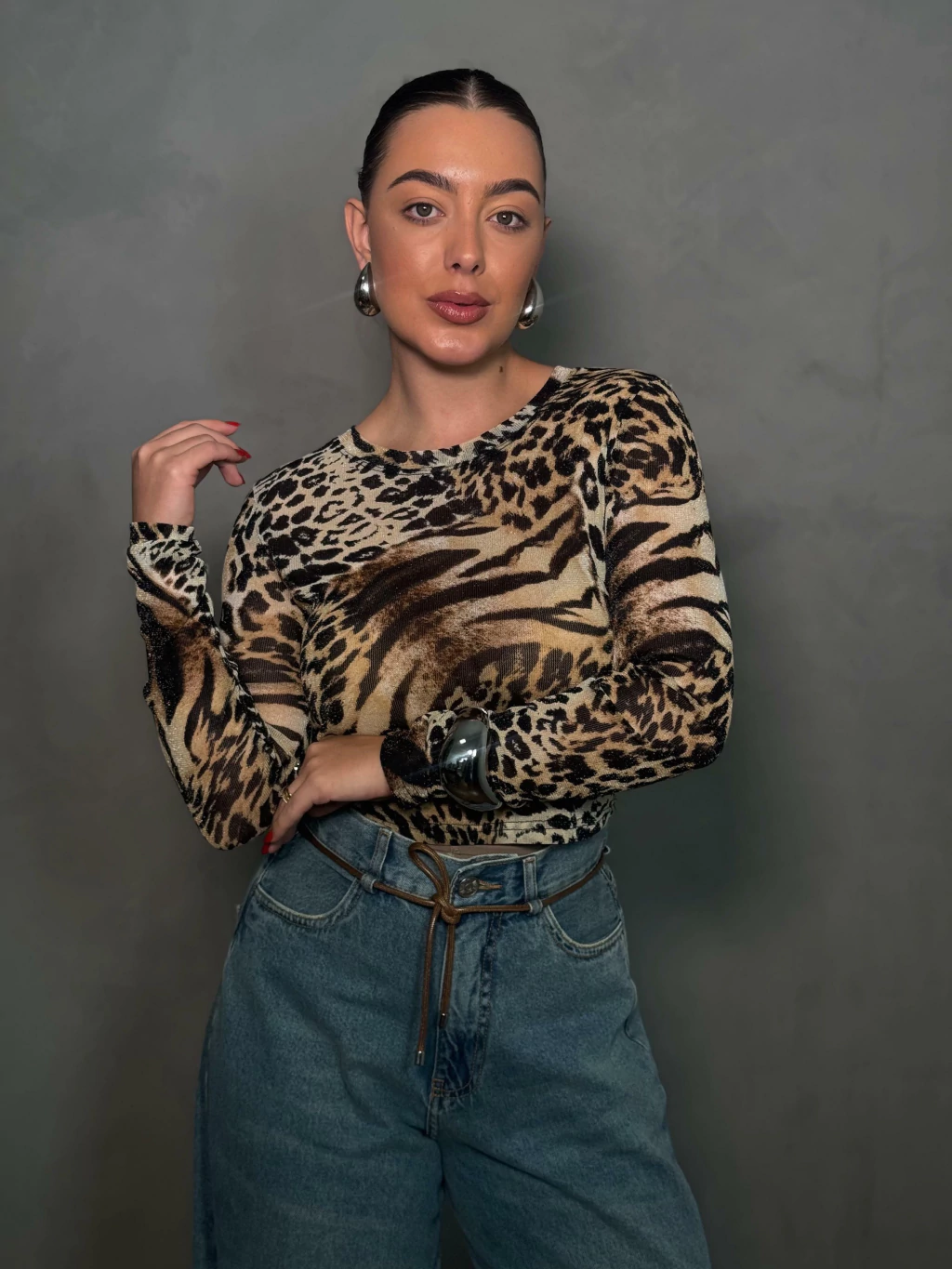CROPPED TULE COM LUREX