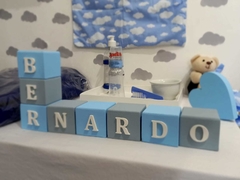 Nomes em cubos decorativos em MDF - Art Conquistense