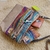 Bolsa feminina transversal pequena de tecido Basic mini floral preto - loja online