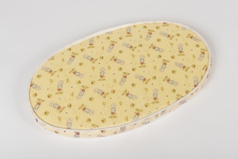 COLCHON PARA MOISES OVALADO 85x40x6 ARCOIRIS