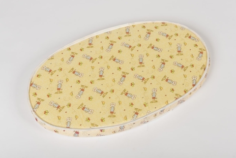 COLCHON PARA MOISES OVALADO 85x50x6 ARCOIRIS