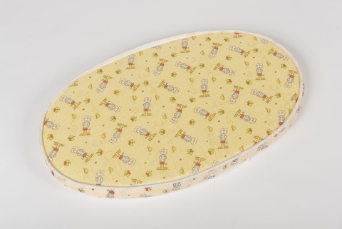 COLCHON PARA MOISES OVALADO 80x45x6 ARCOIRIS