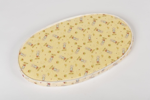 COLCHON PARA MOISES OVALADO 80x50x6 ARCOIRIS