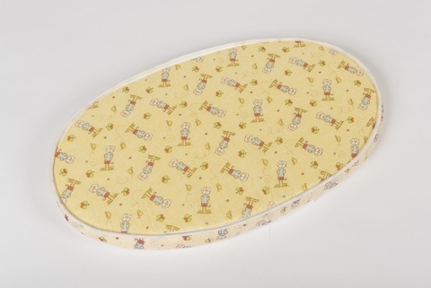 COLCHON PARA MOISES OVALADO 85x45x6 ARCOIRIS