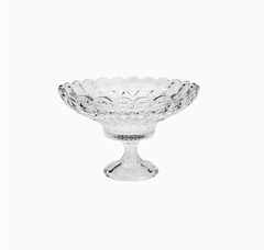 Centro de Mesa Cristal Angel Transparente com Pé 32x21cm Wolff - loja online