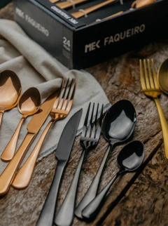 Faqueiro Mek RoseGold 24 peças na internet