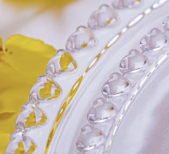 Imagem do LEVE 4 Pratos - 2 Sousplat +2 Raso com Borda de Coração 28cm/20cm Lyor