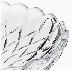 Centro de Mesa Cristal Angel Transparente com Pé 32x21cm Wolff -  Mesa Posta e Decoração  - P&B Decor