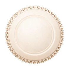 PAGUE 3 LEVE 4 Sousplat com Borda de Coração Âmbar 32cm Lyor -  Mesa Posta e Decoração  - P&B Decor