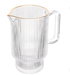 Conjunto Jarra de Cristal com Fio de Ouro Lines 900ml com 4 Copos em Cristal 420ml Wolff na internet
