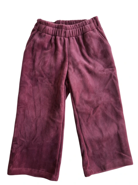 Pantalón palazo corderoy. Bordó