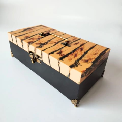 Baú Animália - Laranja e Preto