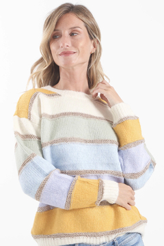 Sweater Rayado Con Lurex vt21151 - comprar online