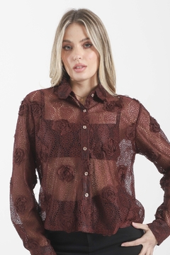 Camisa Encaje Flores ROCOCO VTK70017