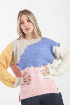 Sweater Tricolor VT 53694 - comprar online
