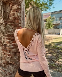 SWEATER CON CROCHET BIANCA VTK 544 - comprar online